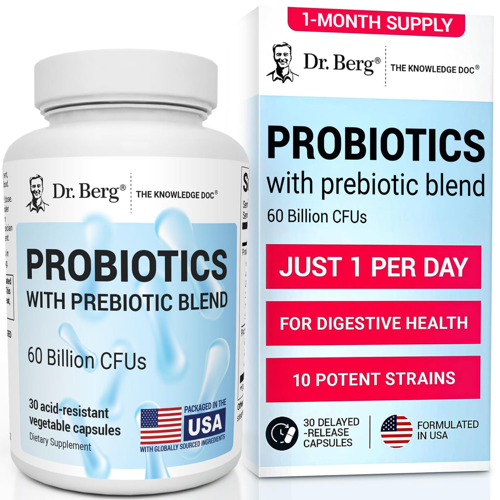 Dr. Berg Probiotic Supplement 60 Billion CFUs - 30 Capsules