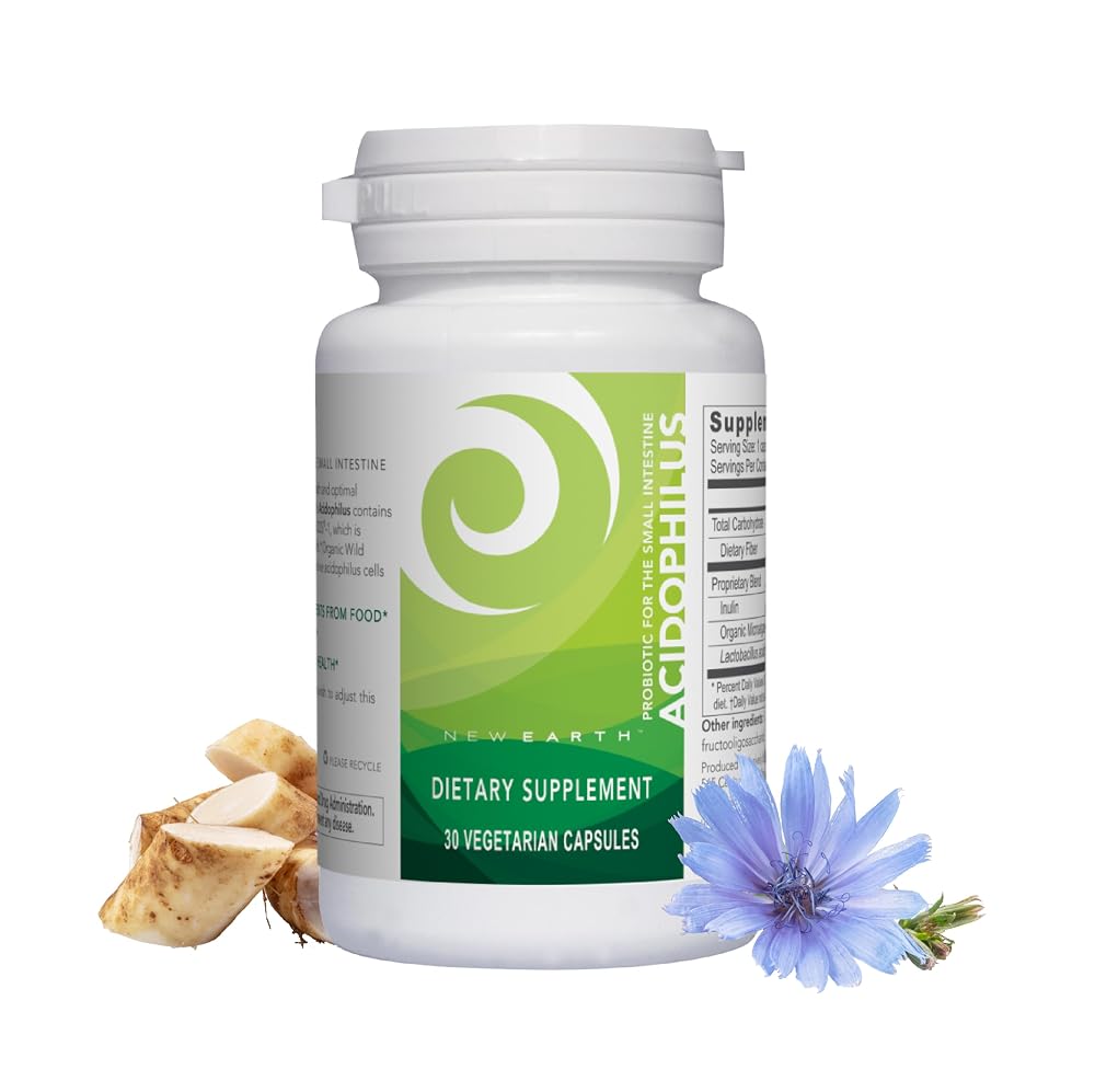 New Earth Acidophilus Probiotic Capsules - 30 Vegetarian Capsules
