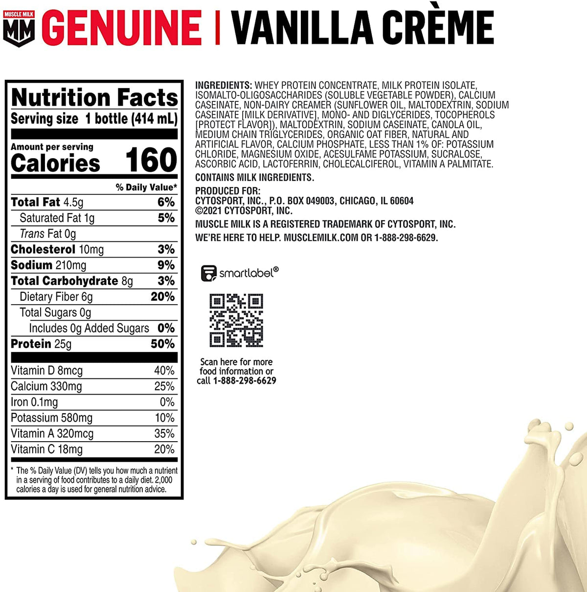Muscle Milk Genuine Vanilla Crème Protein Shake - 12 Pack - image 2