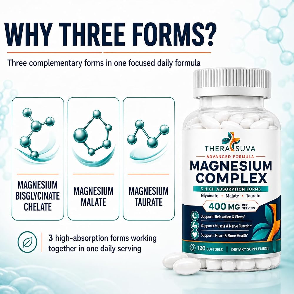 TheraSuva Elemental Magnesium Complex High Absorption - 120 Softgels - image 4
