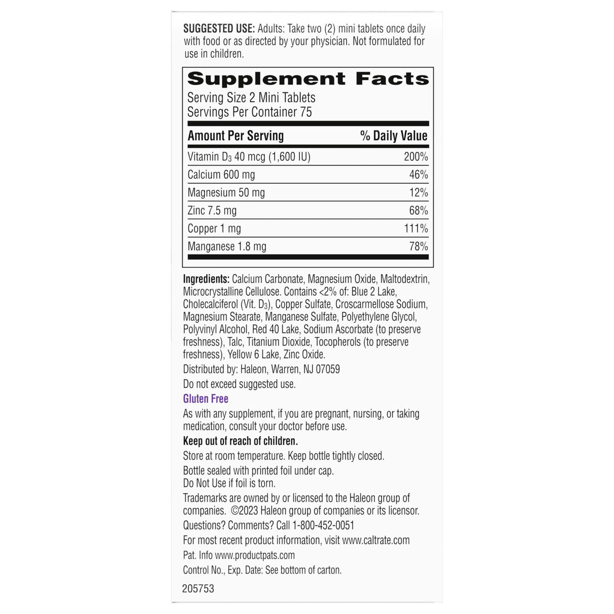 Caltrate Minis 600 Plus D3 Calcium & Vitamin D - 150 Tablets - image 12