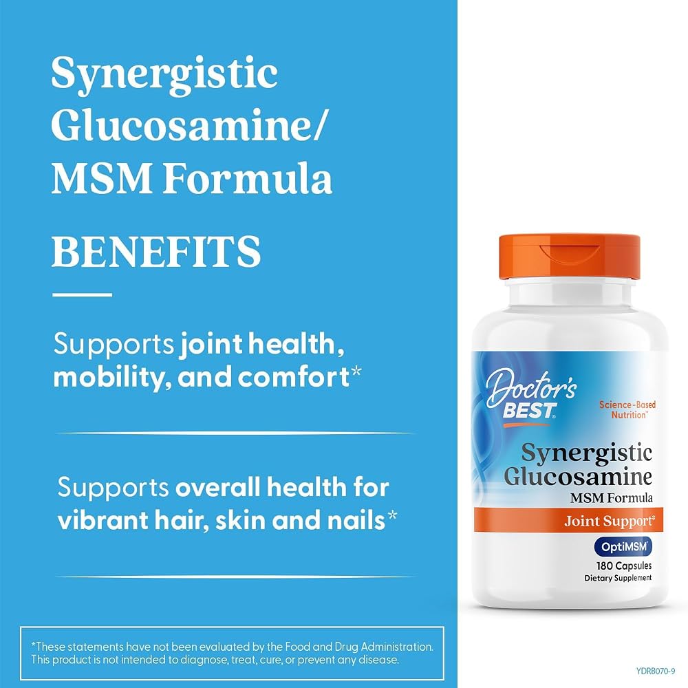Doctor's Best Synergistic Glucosamine MSM Formula - 180 Capsules - image 4