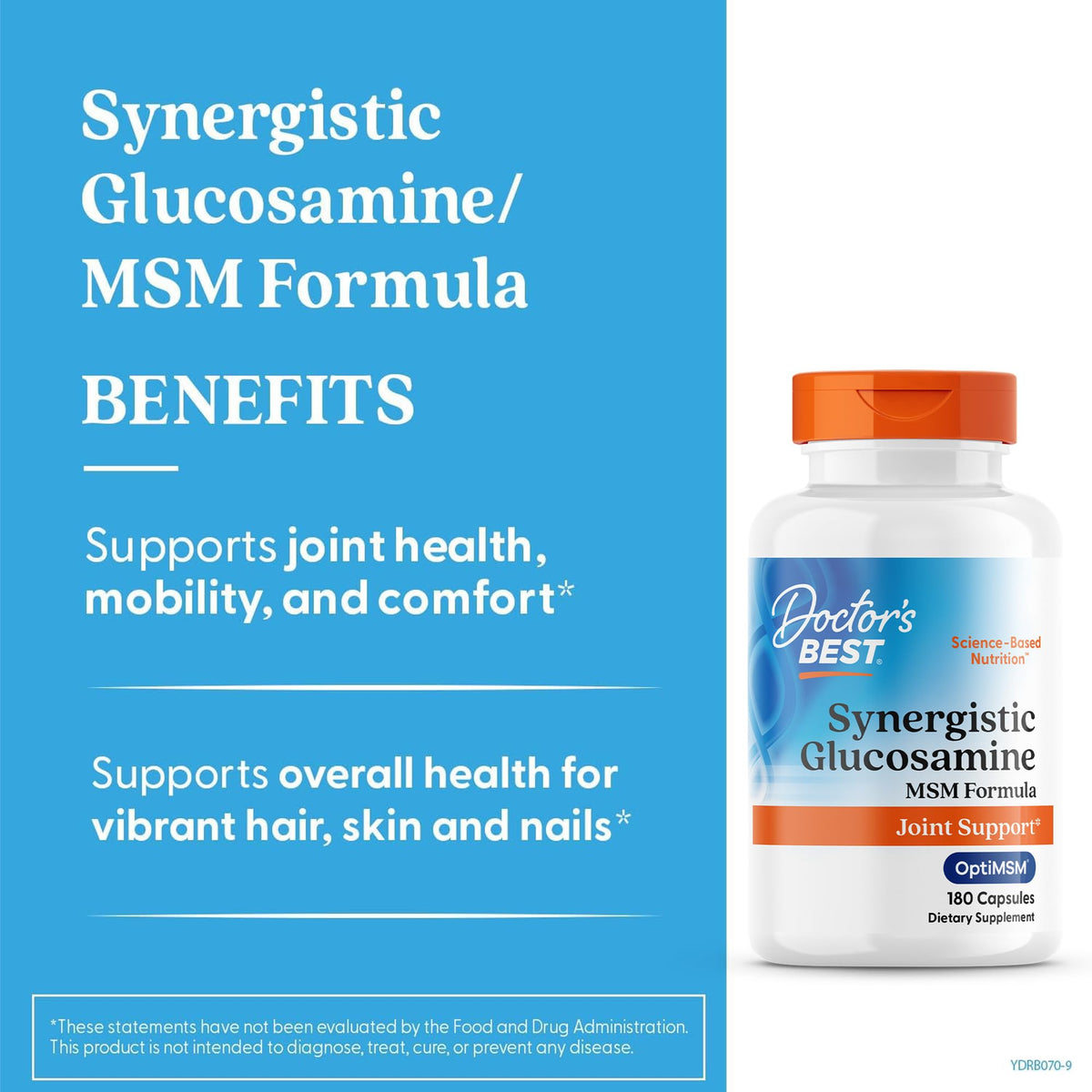 Doctor's Best Synergistic Glucosamine MSM Formula - 180 Capsules - image 4