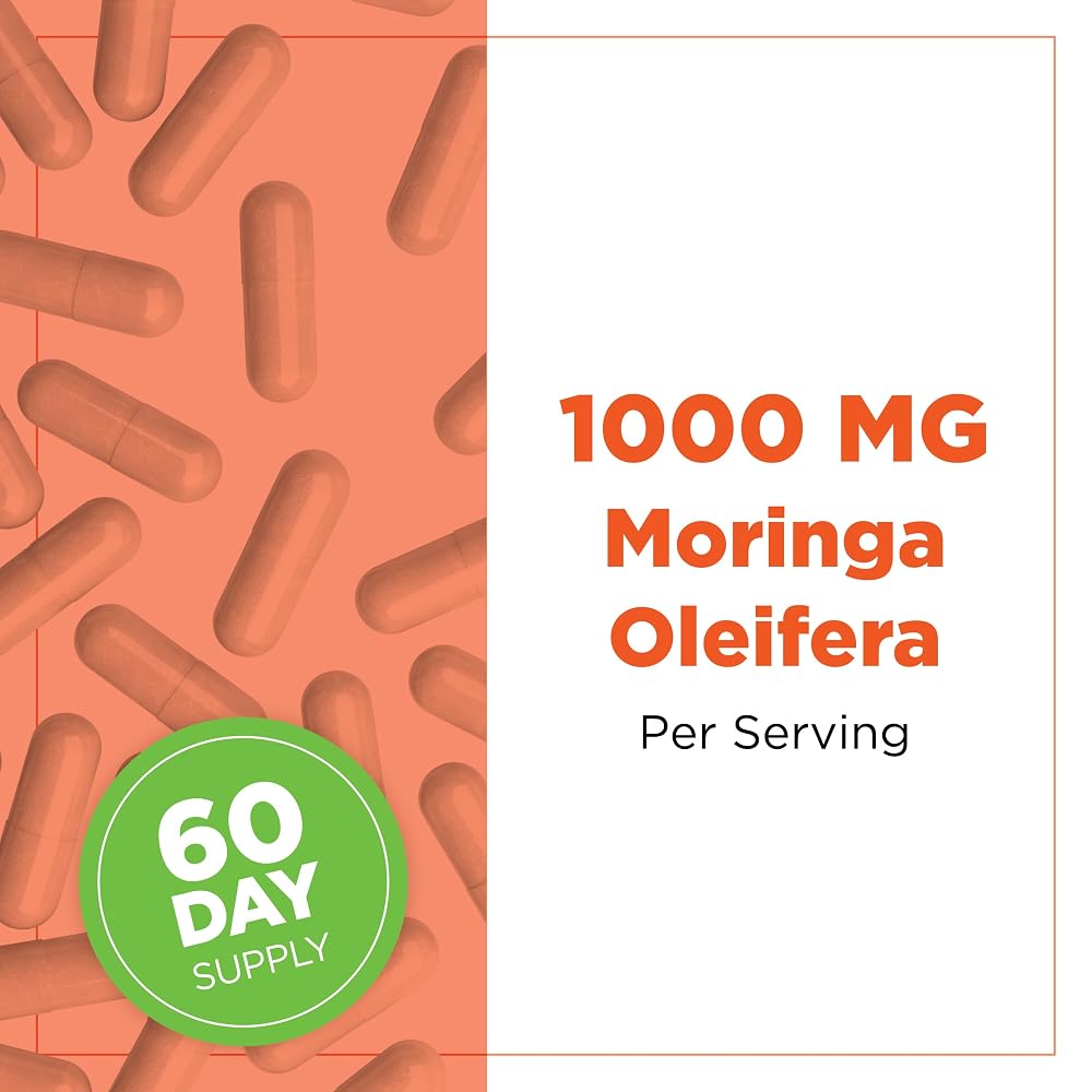 Plantvital Organic Moringa Capsules for Breastfeeding - 120 Capsules - image 2