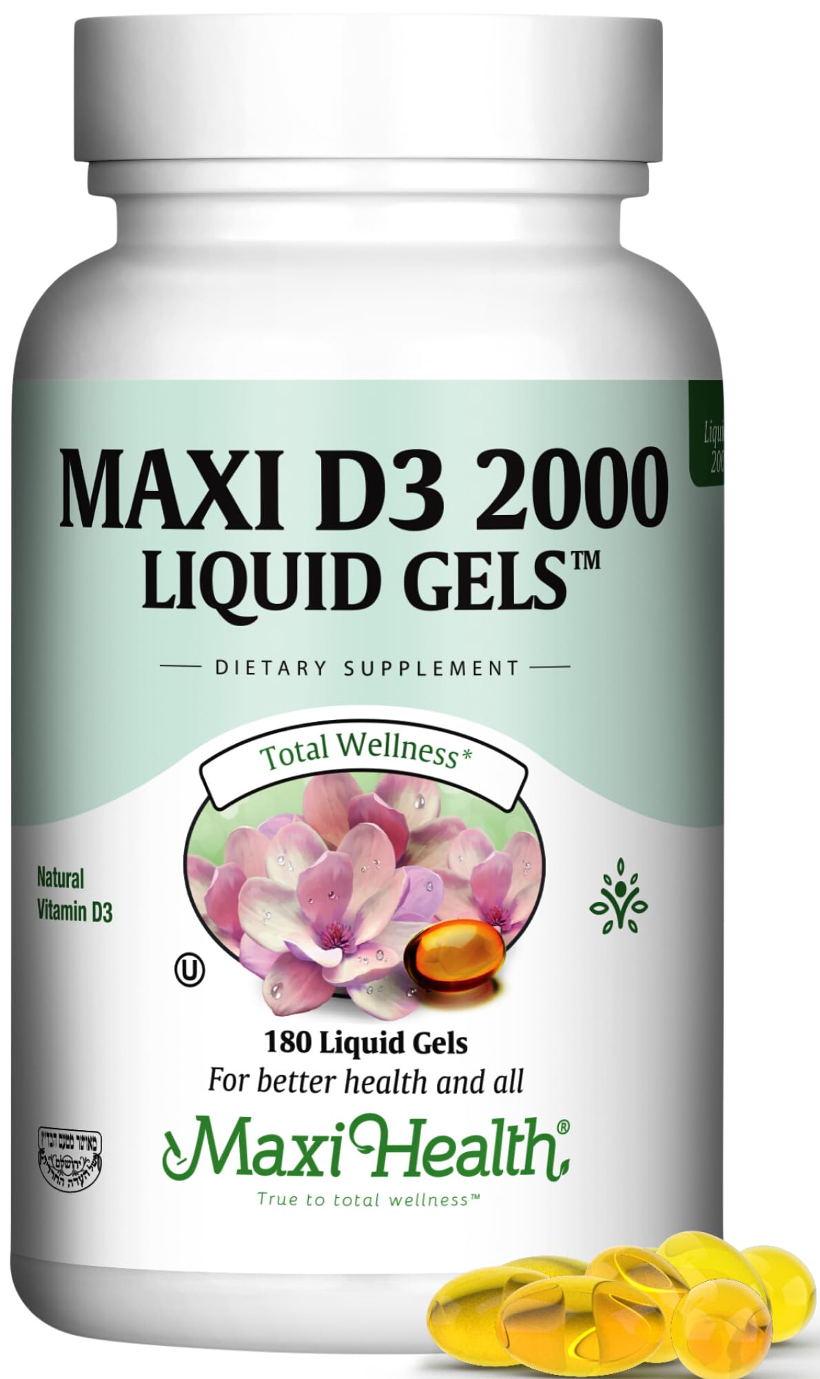 Maxi Health Vitamin D3 2000 IU - 180 Tablets