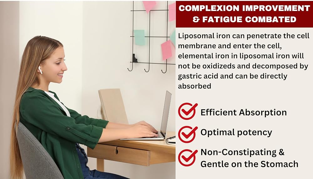 Nikoni Liposomal Iron 21mg Energy Support - 60 Capsules - image 5