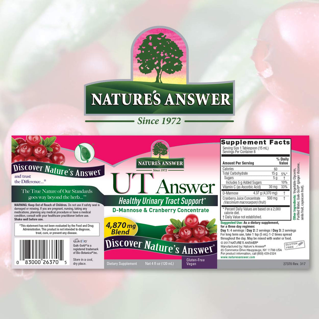 Nature's Answer UT Answer Urinary Tract Support - 2 x 4 Fl Oz - image 2