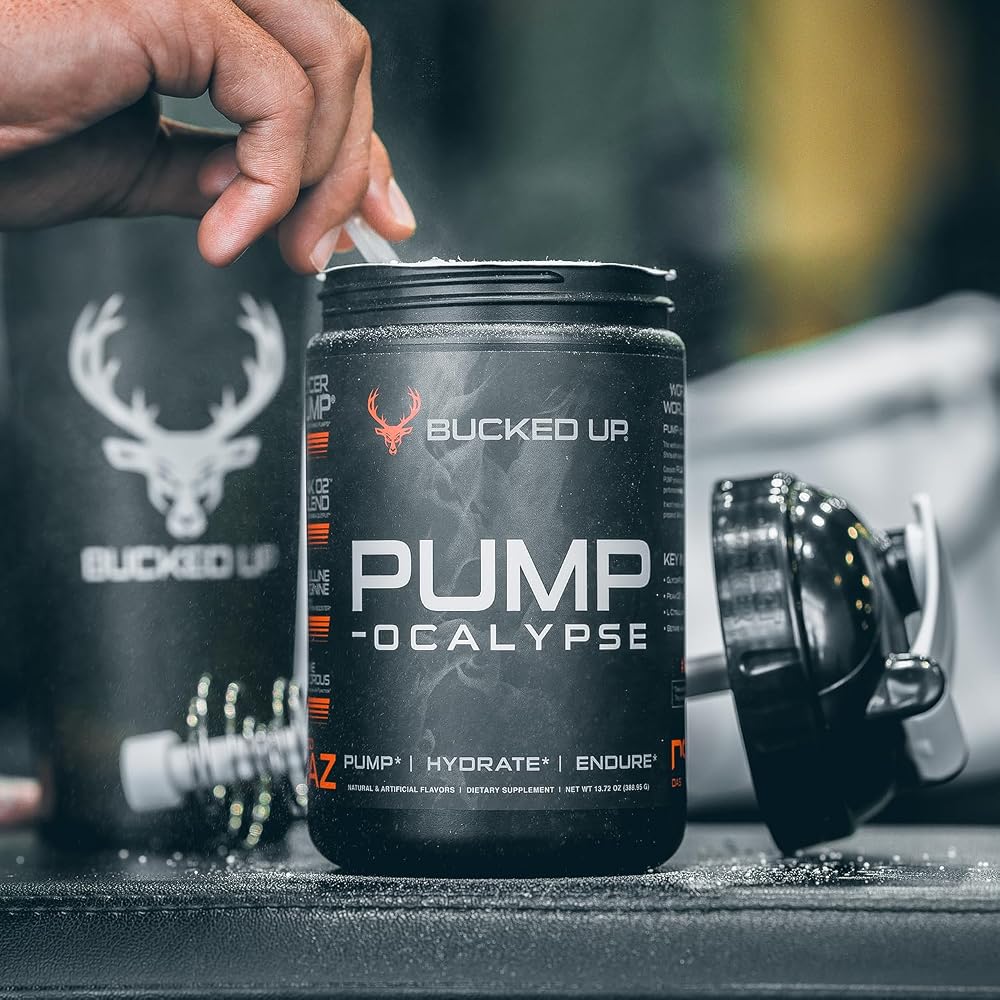 Bucked Up Pump-ocalypse Blood Raz Nitric Oxide Booster Powder - 13.8 oz - image 9