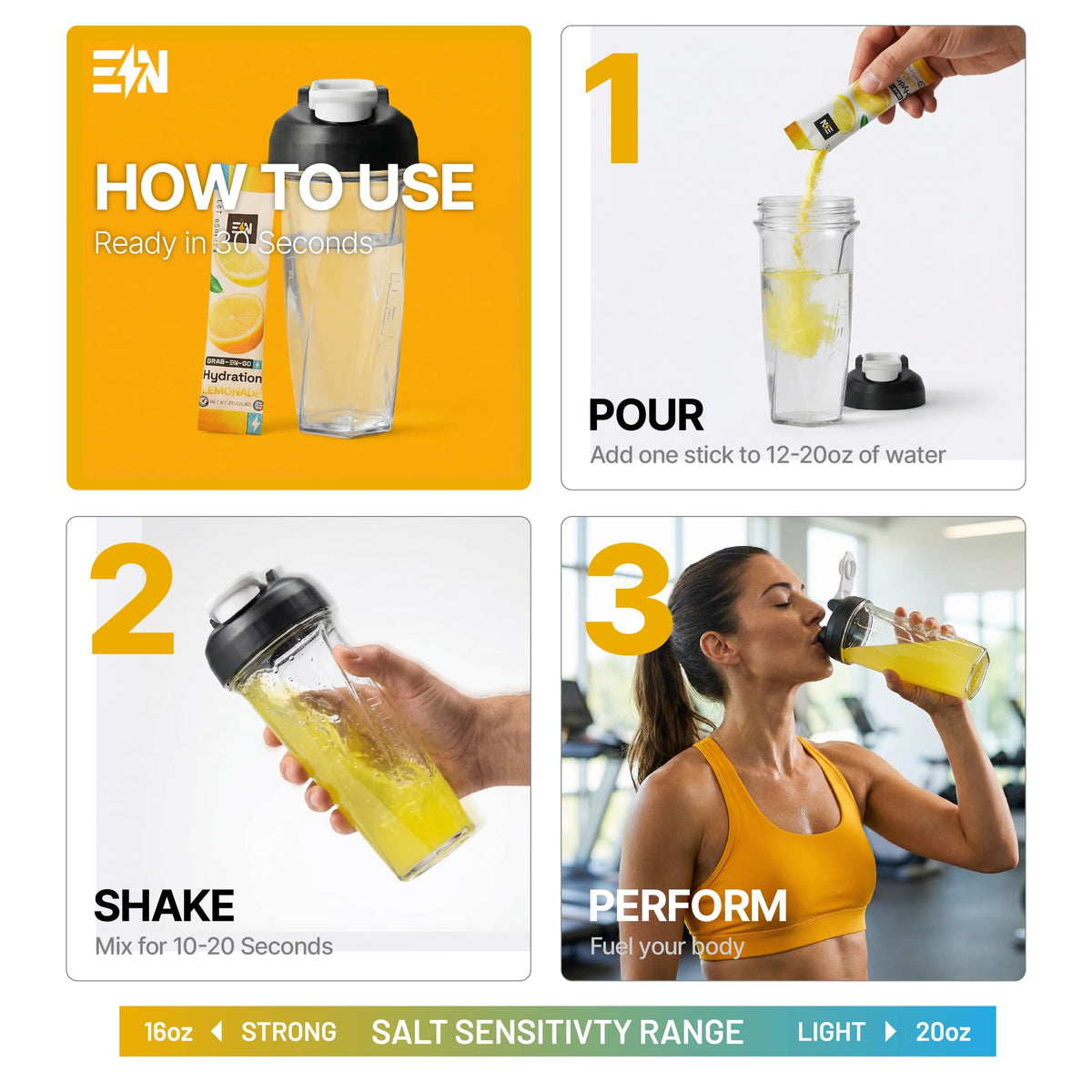 Engineered Nutrition EN Electrolytes Powder Packets Single-Serving
