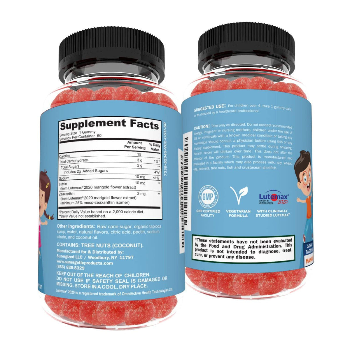 Sunergetic Premium Eye Support Gummies - Lutein with Zeaxanthin