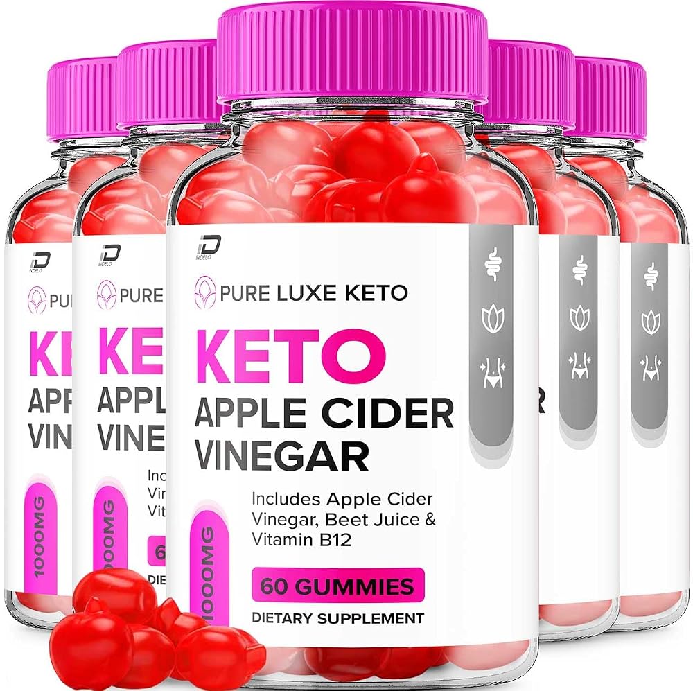 Indelo Pure Luxe Keto ACV Gummies with Vitamin B12 - 300 Gummies