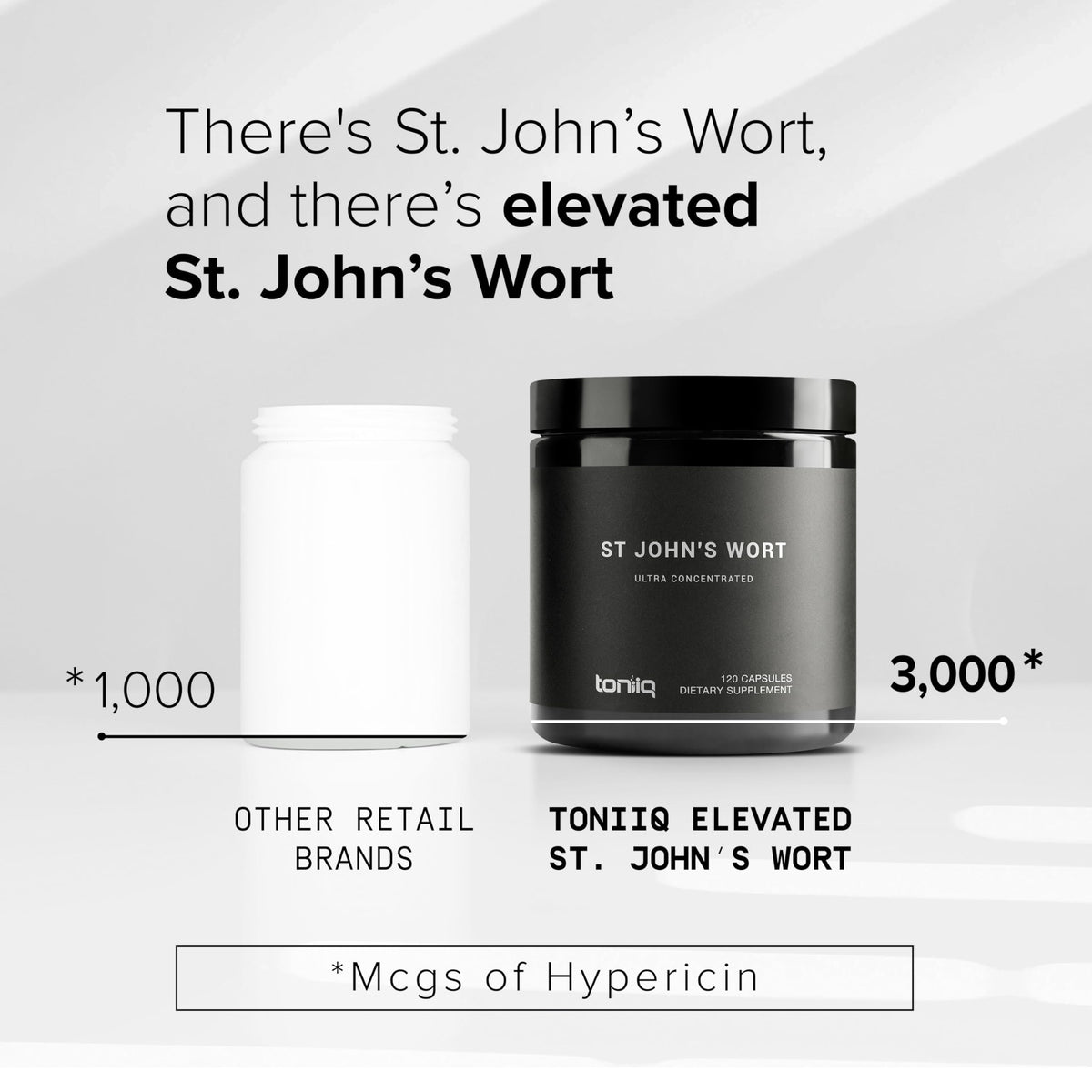 Toniiq St. John's Wort 1,000mg Ultra High Strength - 120 Capsules - image 4