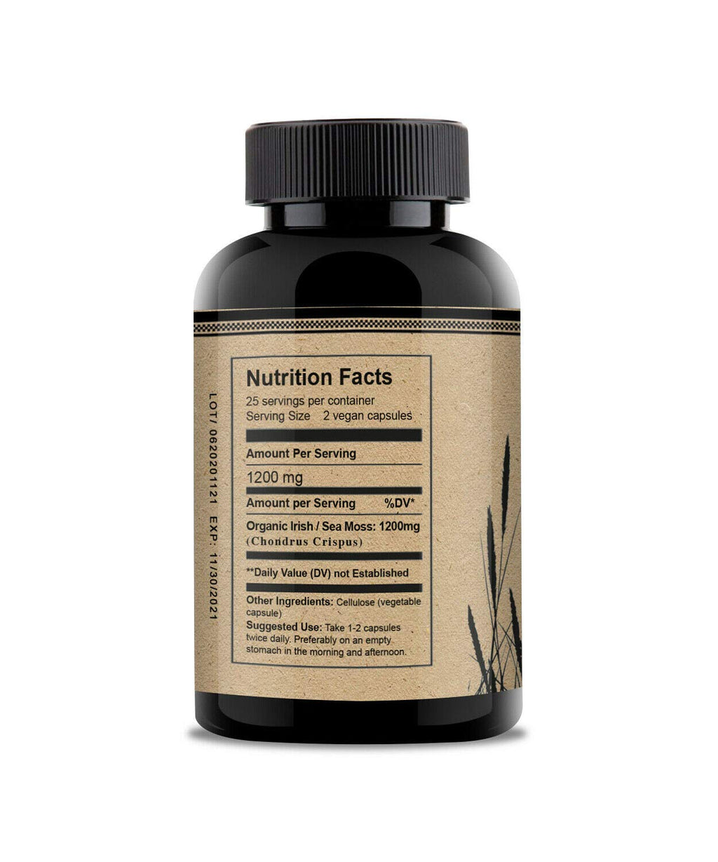 Vines Yard Sea Moss Herbal Supplement 1200mg - 50 Capsules - image 2
