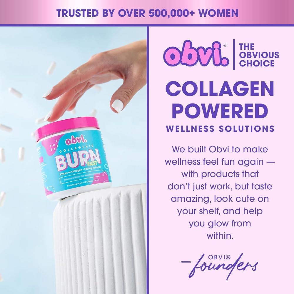 Obvi Multi Collagen Burn Fast Hydrolyzed Collagen - 30 Capsules - image 7