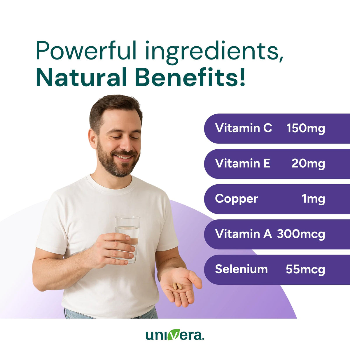 Univera OptiX Eye Health Supplement with Lutein & Bilberry - 60 Capsules - image 3