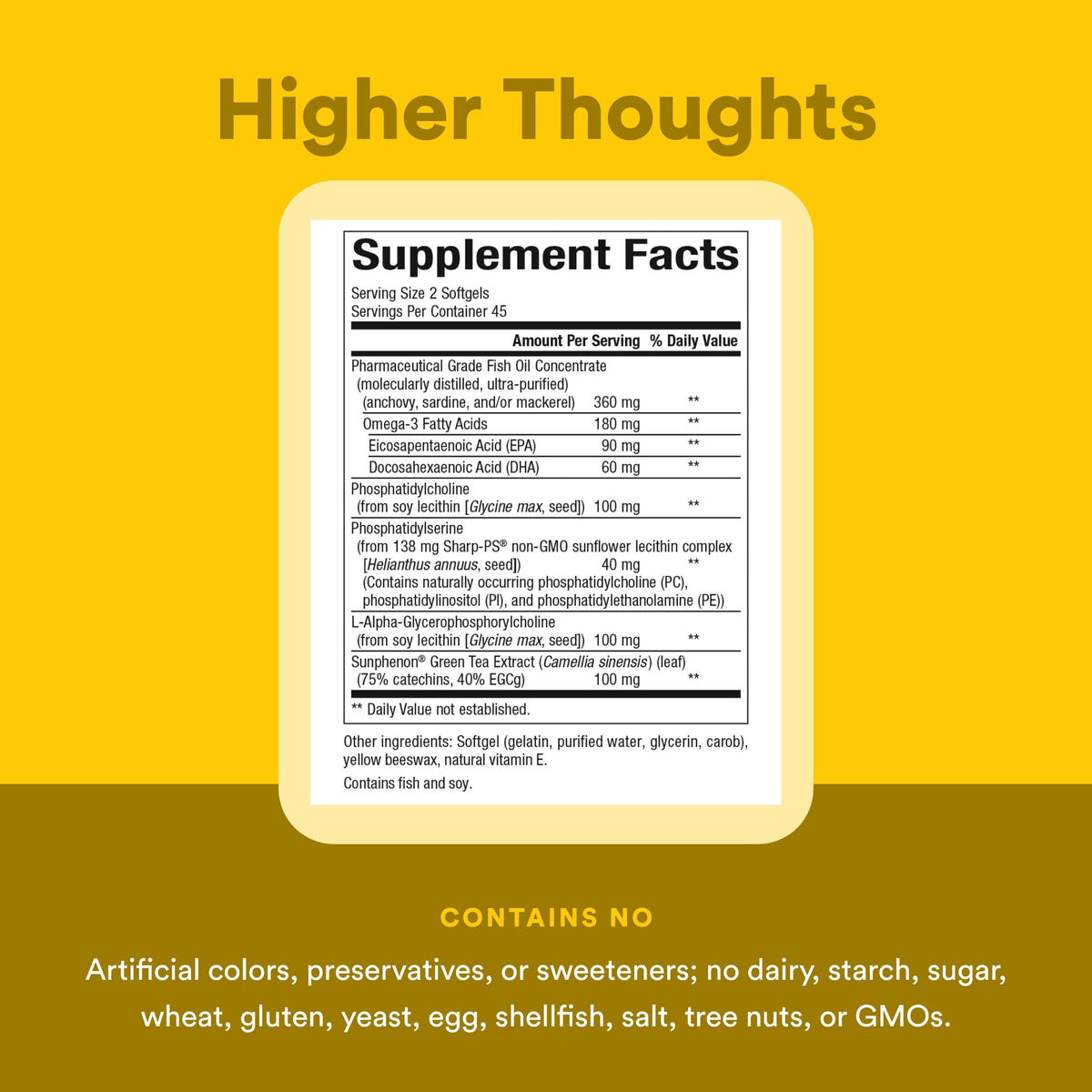 Natural Factors Higher Thoughts Brain Health Supplement - 90 Softgels - image 4
