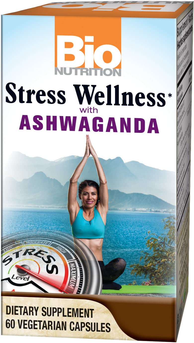 Bio Nutrition Stress Wellness with Ashwagandha - 60 Vegetarian Capsules