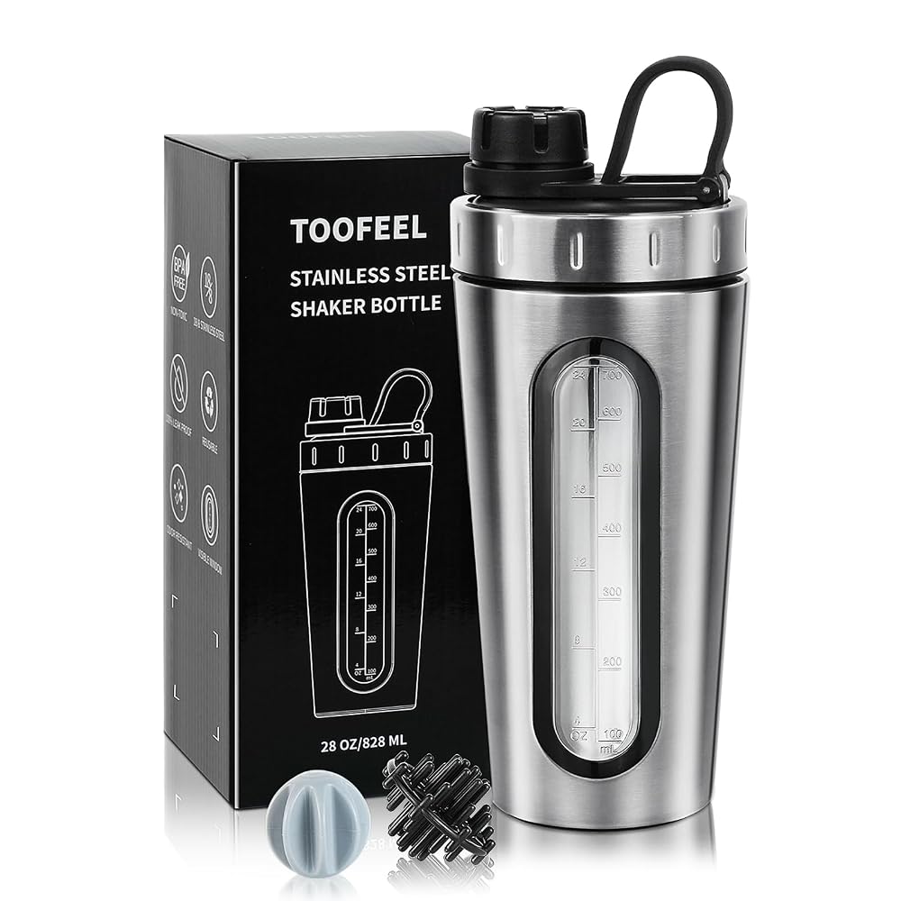 TOOFEEL 28 OZ Stainless Steel Shaker Bottle