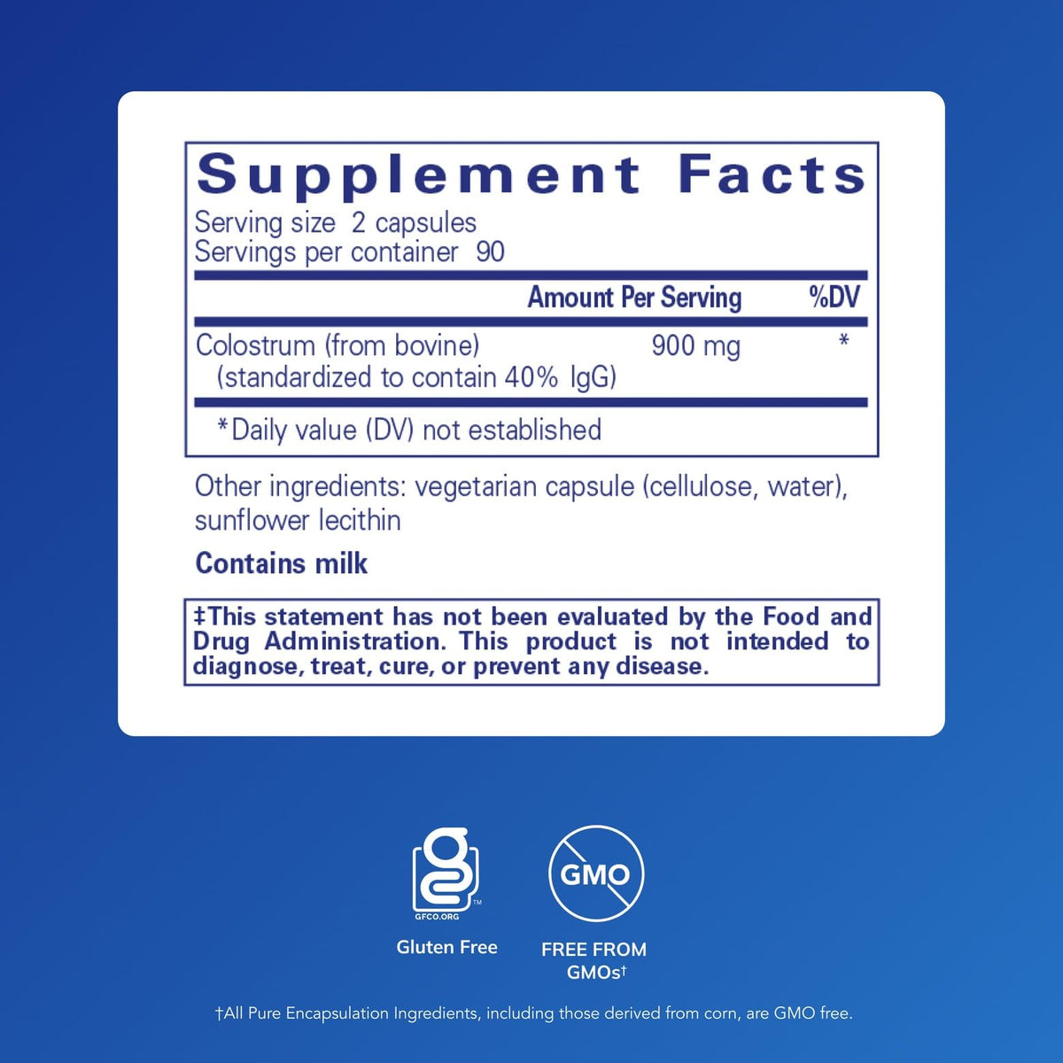 Pure Encapsulations Colostrum - 180 Capsules - image 2