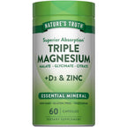 Nature's Truth Triple Magnesium Complex - 60 Vegetarian Capsules
