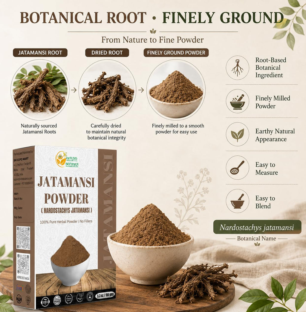 Herbs Botanica Jatamansi Root Powder for Hair Growth - 150g - image 4