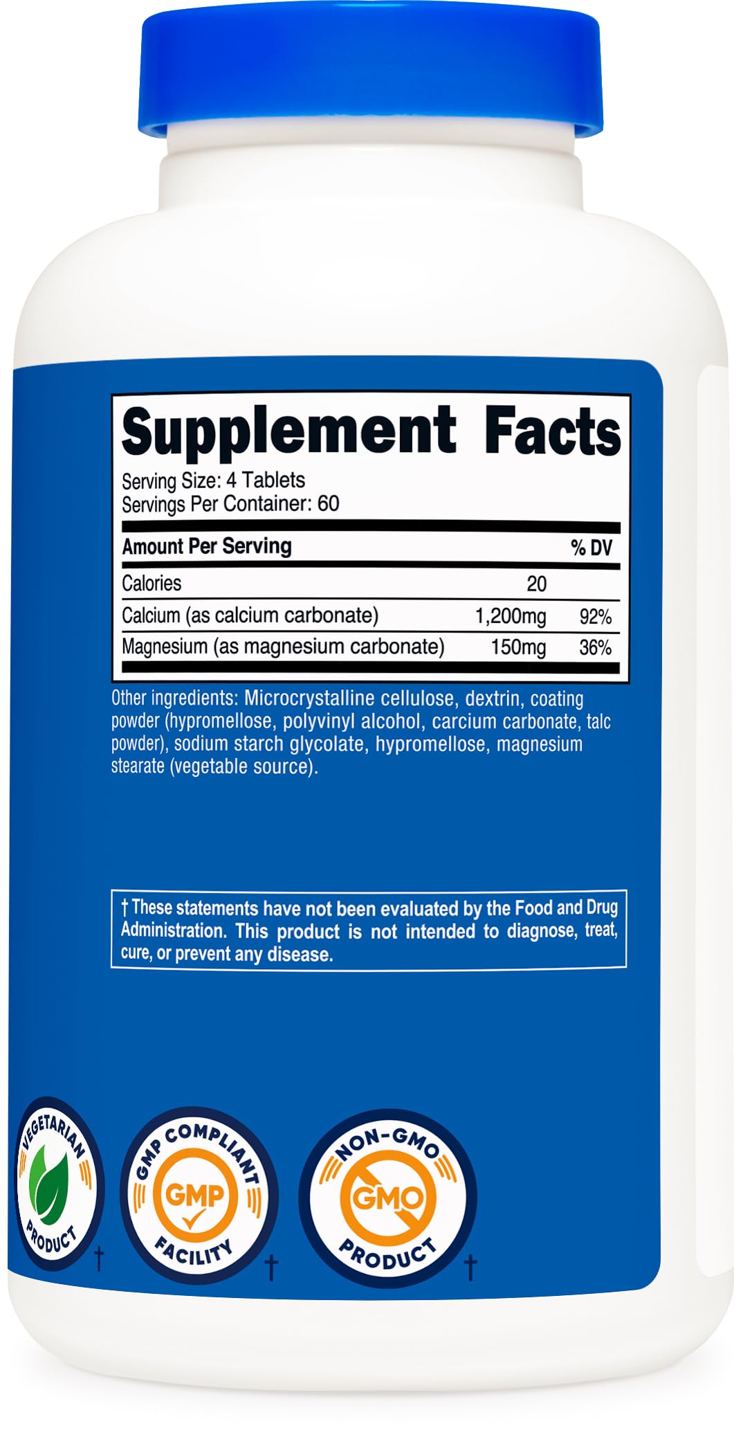 Nutricost Calcium & Magnesium Carbonate Bone Support - 240 Tablets - image 5