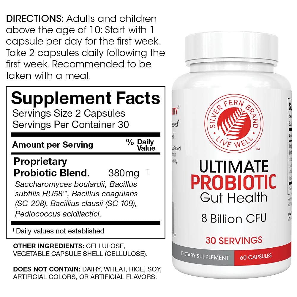 Silver Fern Gut Health Tune-Up Kit Probiotic & Enzymes - 150 Capsules - image 6