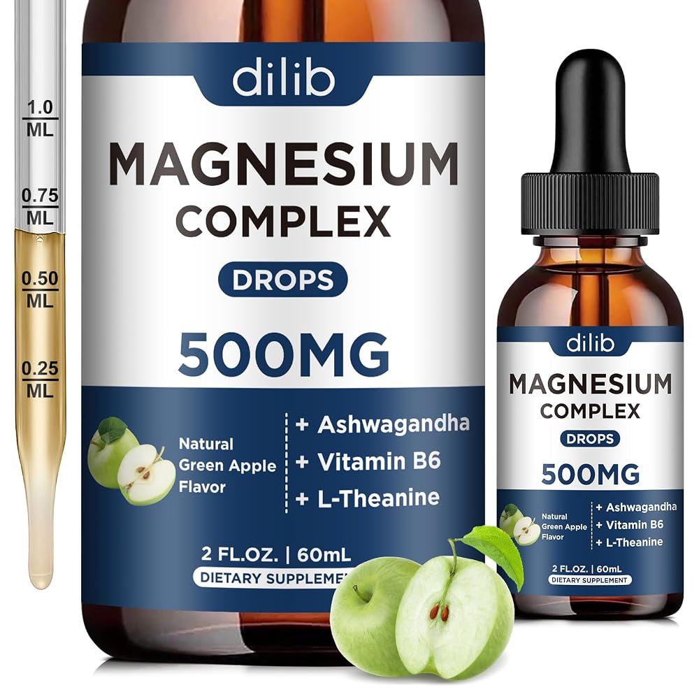 dilib Magnesium Glycinate, Citrate, Malate Liquid Drops-Triple