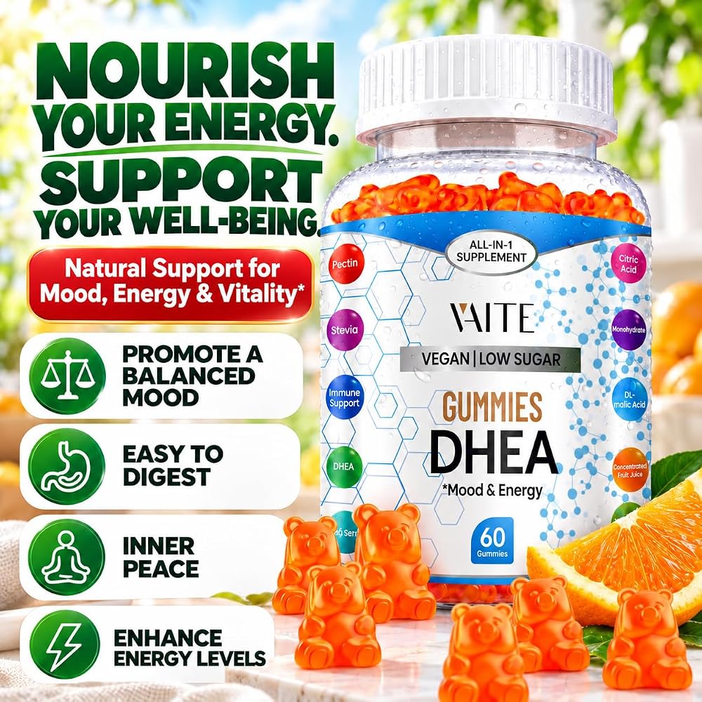 VAITE DHEA 50mg Gummies for Hormone Balance & Energy - 60 Gummies - image 2