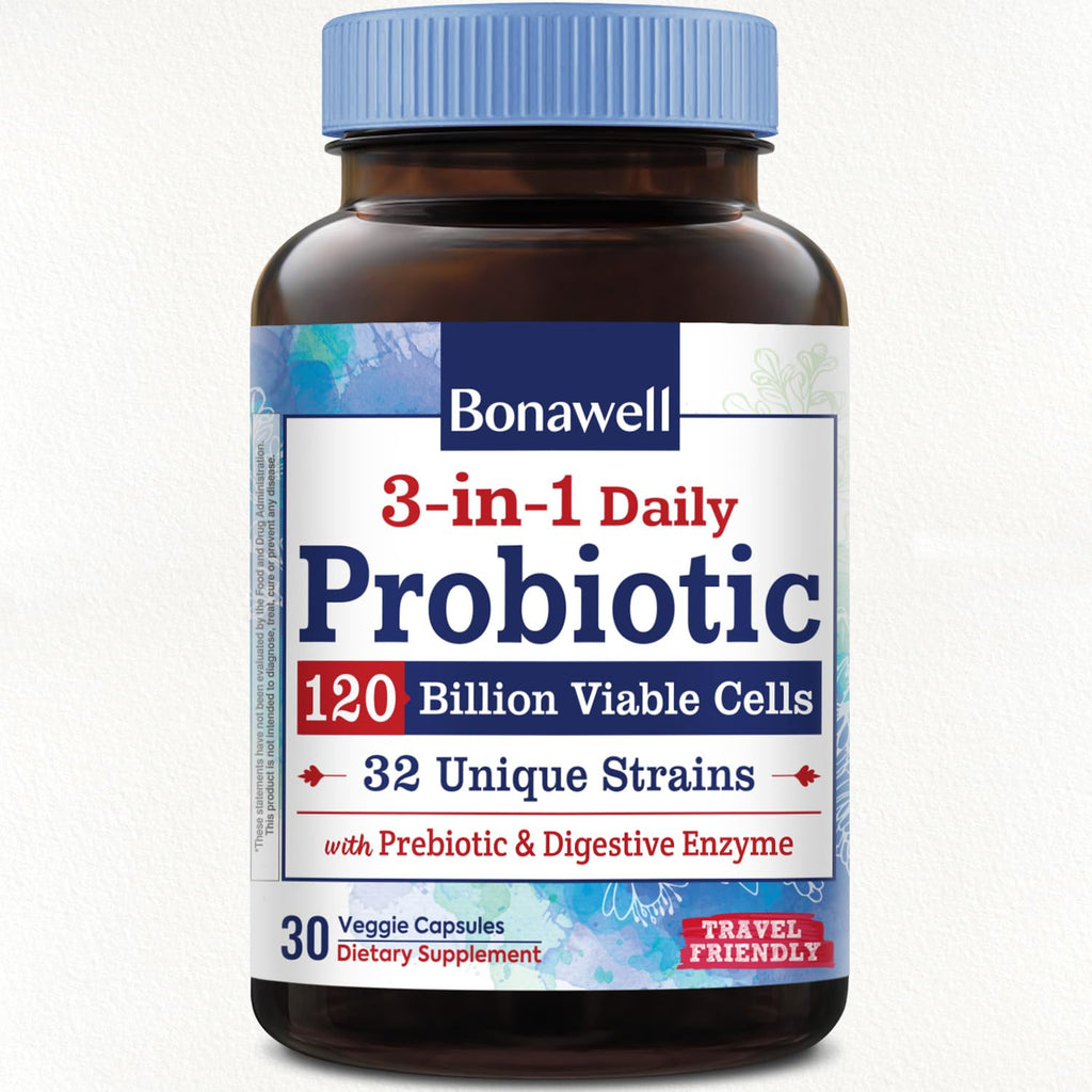 Bonawell Probiotics 120 Billion CFU 32 Strains - 30 Vegetarian Capsules