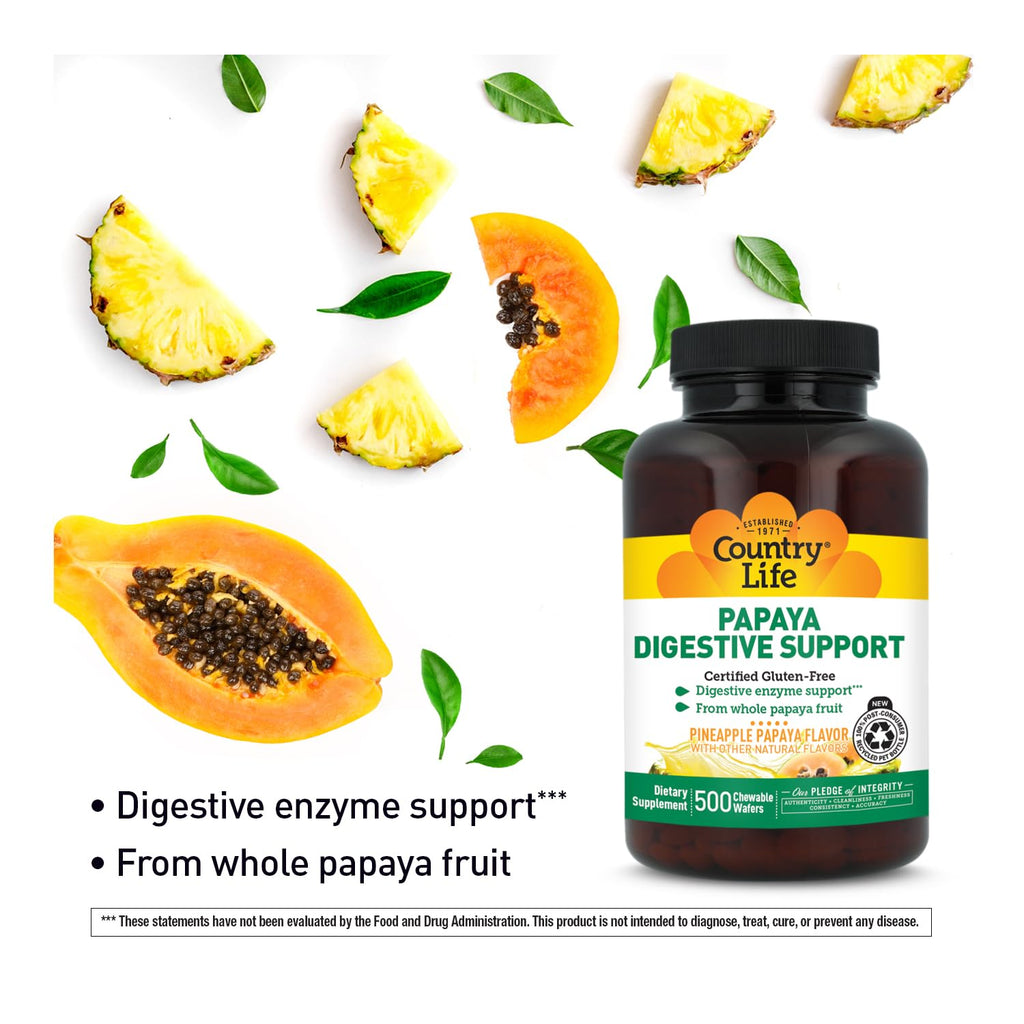 Country Life, Papaya Digestive Support, Daily Enzymes to Promote