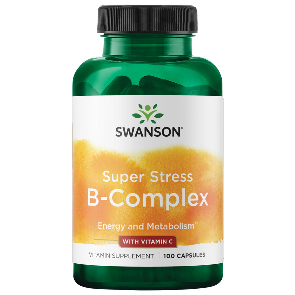 Swanson Super Stress B-Complex with Vitamin C - 100 Capsules