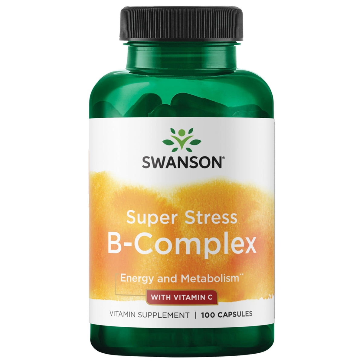 Swanson Super Stress B-Complex with Vitamin C - 100 Capsules