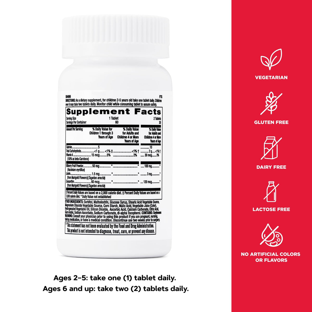 GNC Milestones Eye Health Formula Lutein Zeaxanthin - 60 Tablets - image 5
