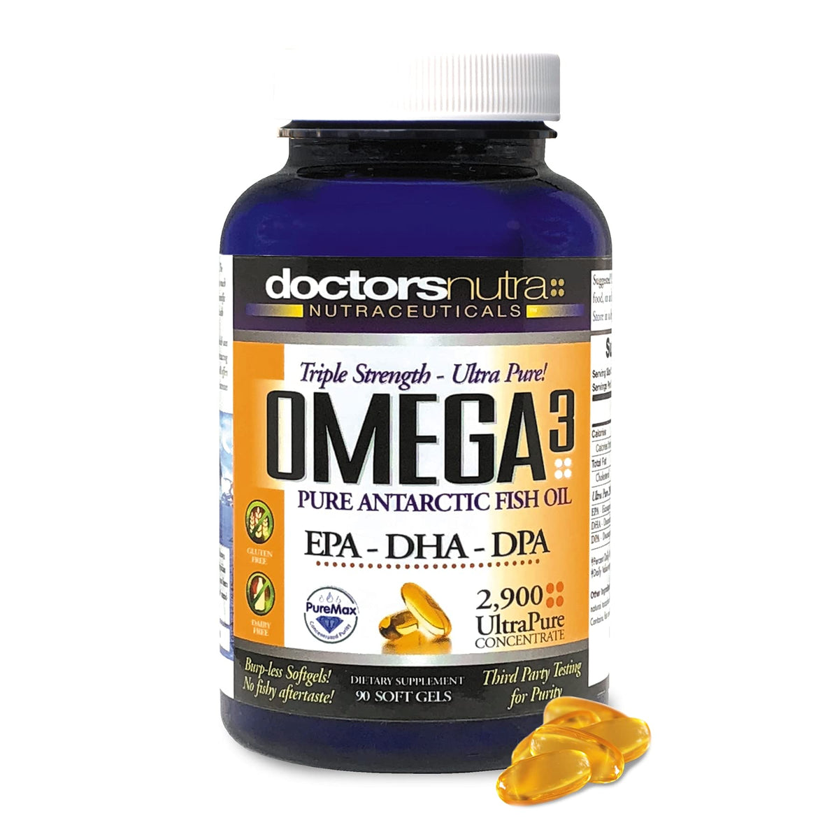 Doctors Nutra Omega 3 DPA Fish Oil 2900mg Triple Strength - 90 Softgels