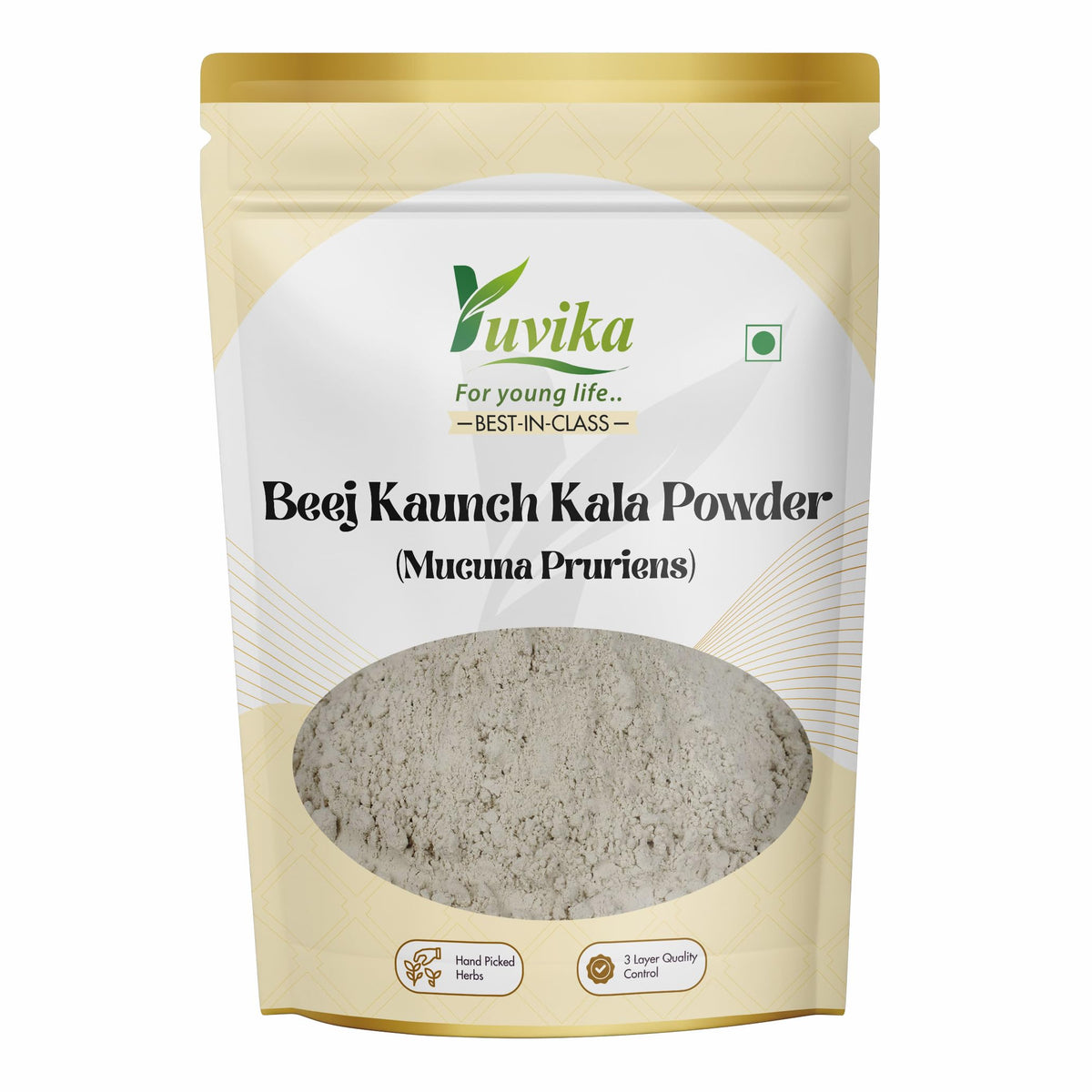 YUVIKA Beej Kaunch Kala Powder (Without Peel) - Mucuna Pruriens