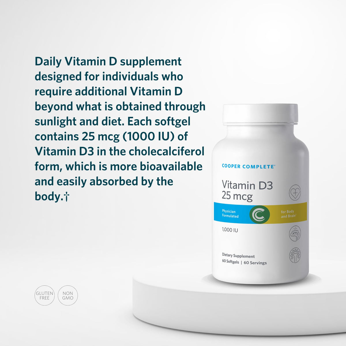 Cooper Complete Vitamin D3 25 mcg (1000 IU) - 60 Softgels - image 5