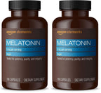 Amazon Elements Melatonin 5mg Capsules Sleep Support - 390 Count