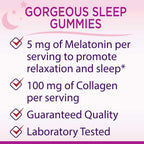 Nature's Bounty Gorgeous Sleep Melatonin 5mg Gummies with Collagen - 120 Gummies - image 3