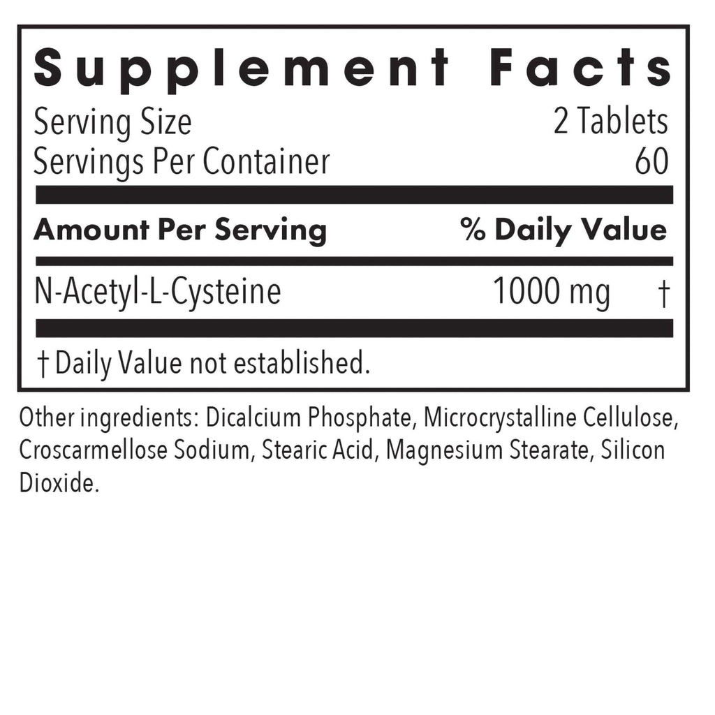 Allergy Research Group NAC N-Acetyl L-Cysteine 500 mg - 120 Tablets - image 3