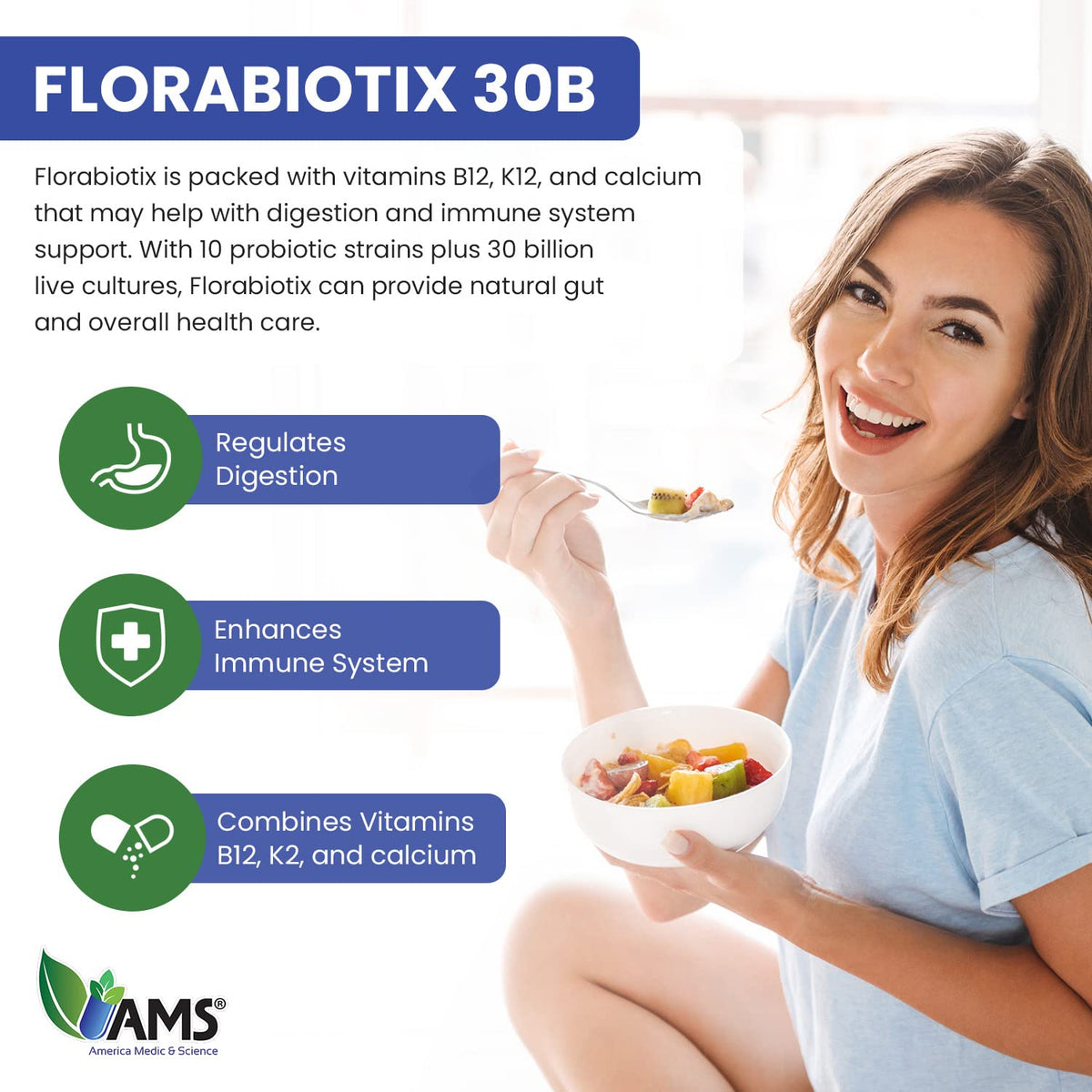 America Medic & Science Florabiotix Probiotic (30 Capsules)