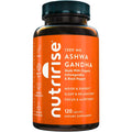 NutriRise Organic Ashwagandha Root Capsules 1300mg - 120 Count