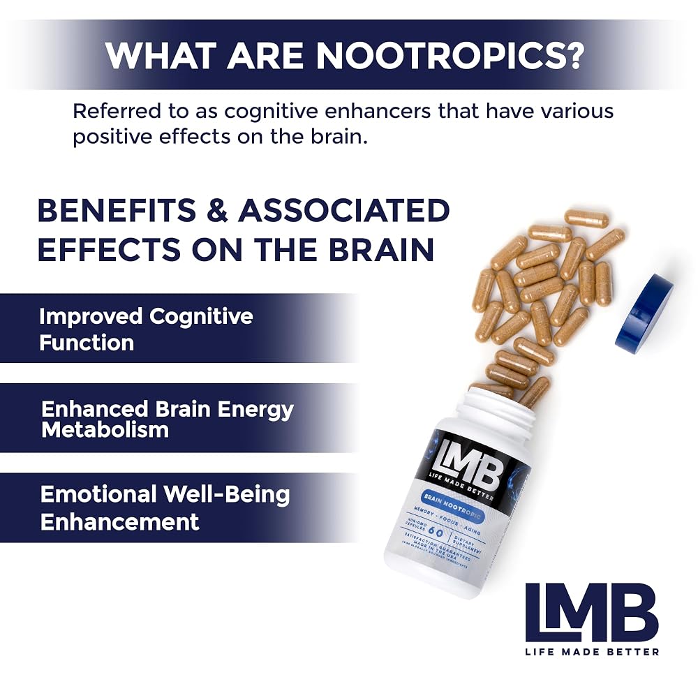 LMB Life Made Better Brain Support Nootropic - 60 Capsules - image 2