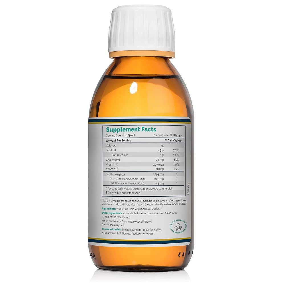 Rosita Real Foods Extra Virgin Cod Liver Oil Liquid - 5 Fl Oz - image 2