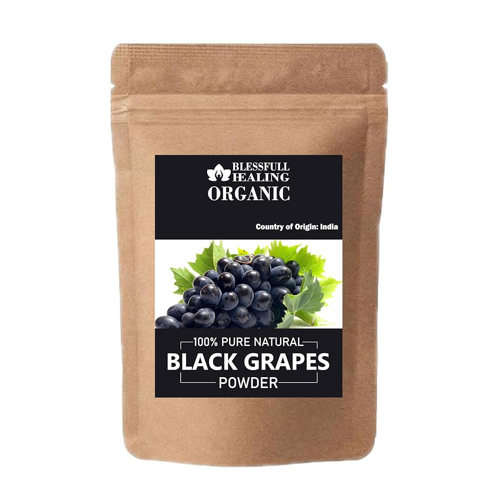 Blessfull Healing Organic Black Grapes Powder 100% Pure Natural 200
