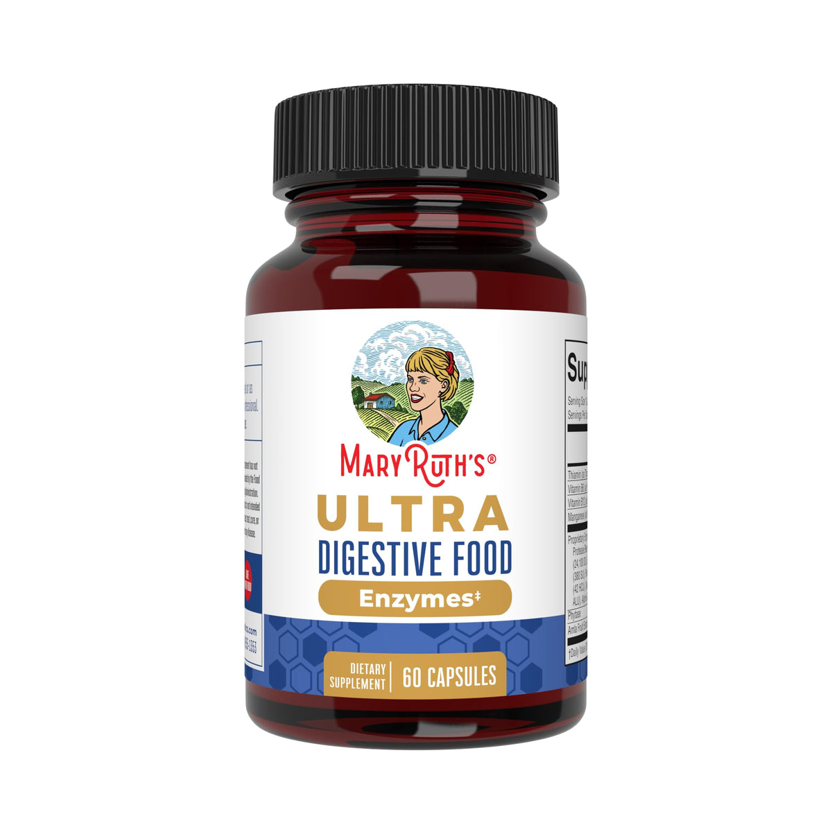 MARYRUTH'S Ultra Digestive Enzymes Supplement - 60 Capsules