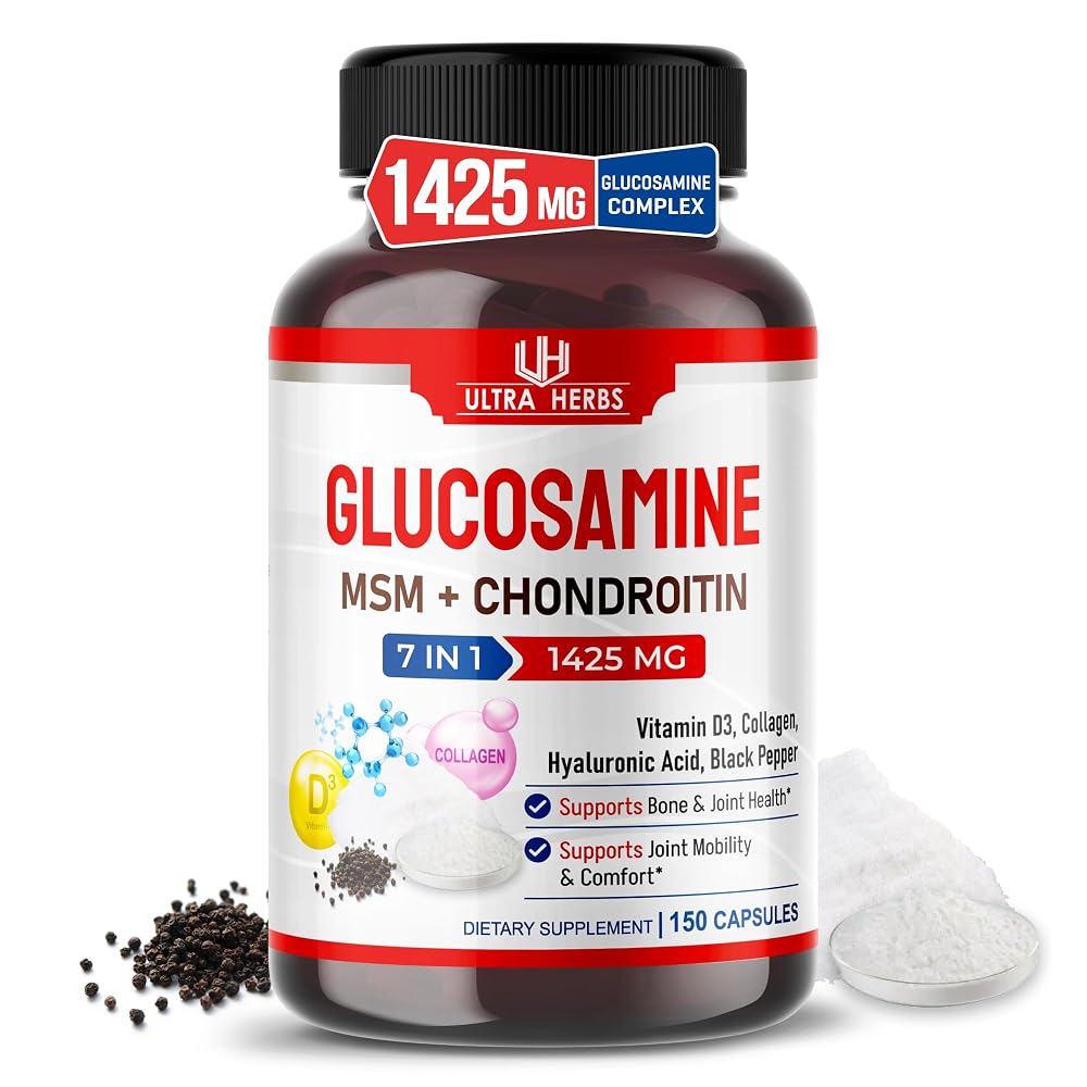 Ultra Herbs Glucosamine 1425 mg with Chondroitin & MSM - 150 Capsules