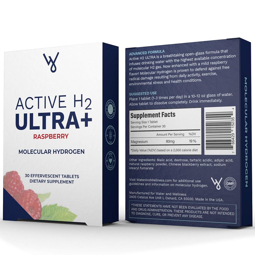 Purative Active H2 Ultra+ Hydrogen Water Tablet, Raspberry - 30 Tablets - image 2