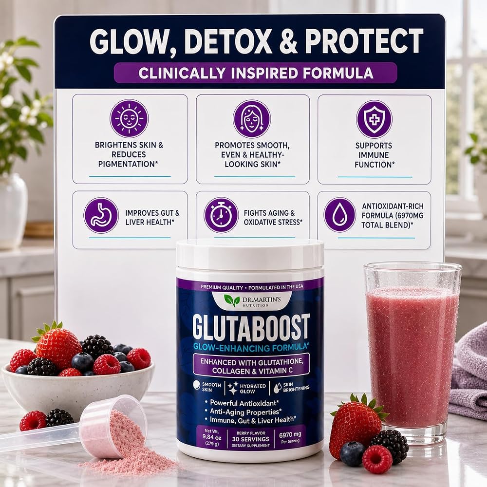 DR. MARTIN'S NUTRITION Glutathione Powder for Skin Brightening - 9.84 oz - image 3
