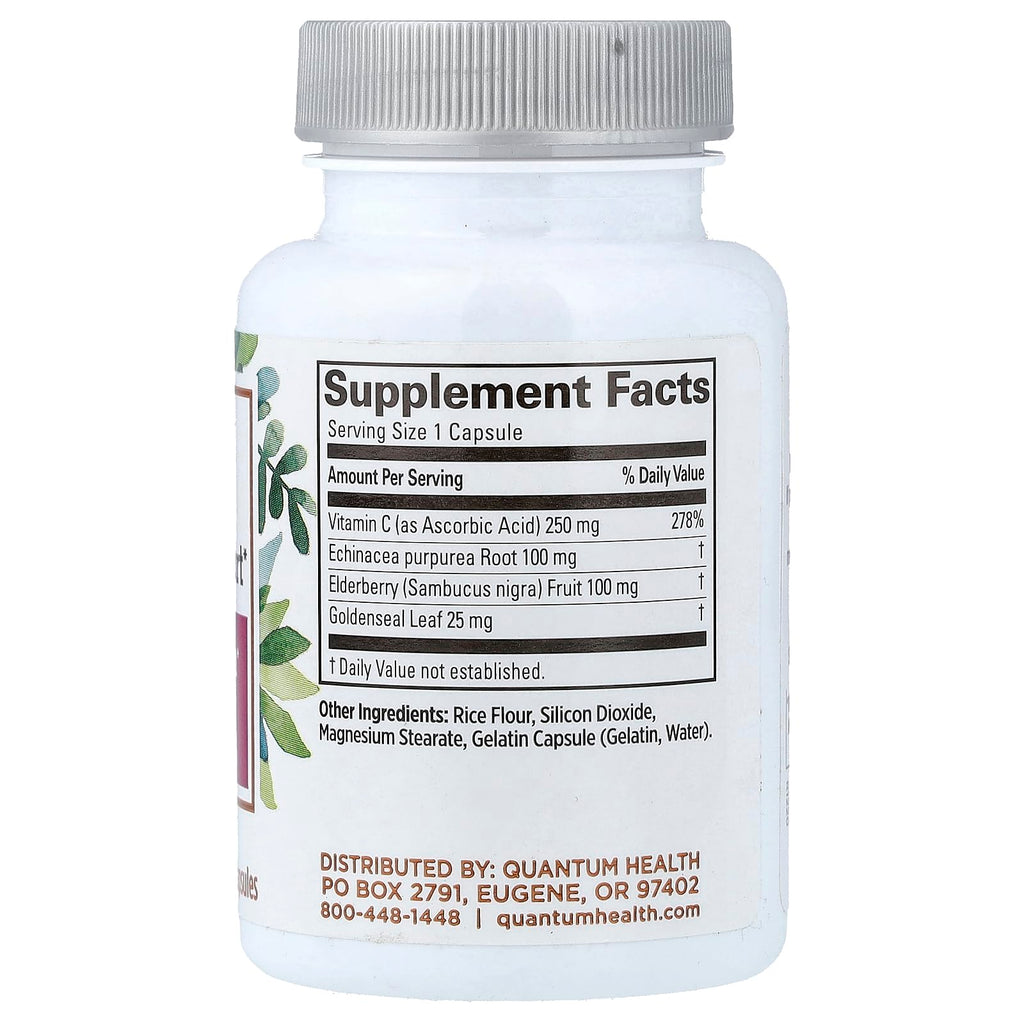 Quantum Immune Support Echinacea & Elderberry - 30 Capsules - image 2